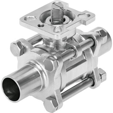 Ball valve Series: VZBD Stainless steel Butt weld ASME-BPE PN16